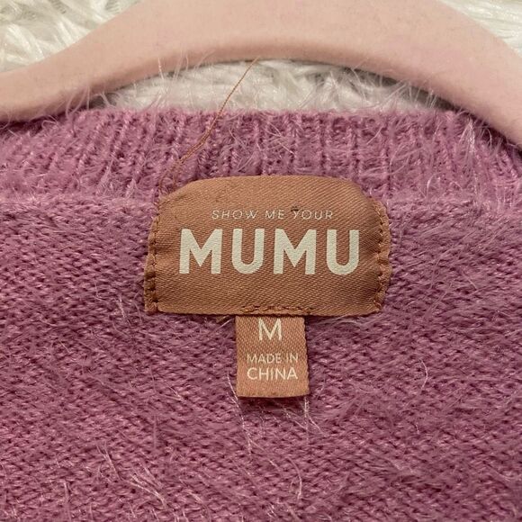 Show Me Your Mumu Cozy Forever Sweater in Pretty Pink Knit Medium - Picture 6 of 7